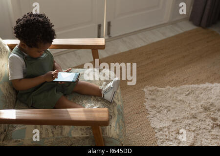 Child using mobile phone Stock Photo