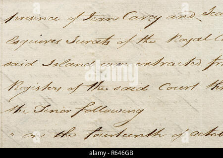 Paper background. Antique unreadable calligraphic handwriting Stock Photo