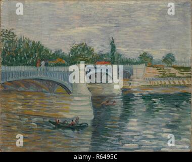 The Bridge at Courbevoie. Date: May-July 1887, Paris. Dimensions: 32.1 cm x 40.5 cm, 47.5 cm x 56 cm. Museum: Van Gogh Museum, Amsterdam. Author: VAN GOGH, VINCENT. VINCENT VAN GOGH. Stock Photo