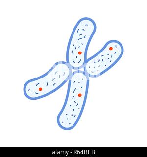 Bright cartoon colorful primitive living organism, icon on white Stock Vector