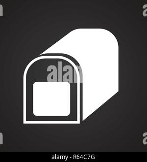Pet carriage icon on black background for graphic and web design, Modern simple vector sign. Internet concept. Trendy symbol for website design web button or mobile app. Stock Vector
