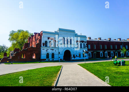 Brest Fortress Hero Complex Exit Gate White Building with Blue Sky Background Stock Photo