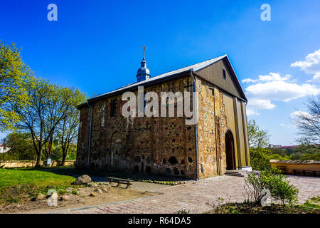 Grodno Kalozha Church Side View with Blue Sky Background Stock Photo