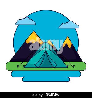 camping summer relate Stock Vector