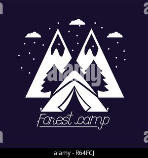 camping summer relate Stock Vector