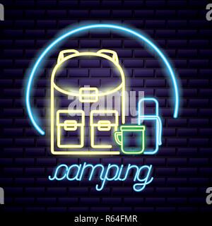 camping summer relate Stock Vector