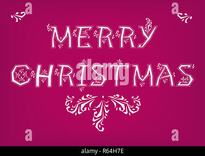 Merry Christmas. Country font Stock Photo