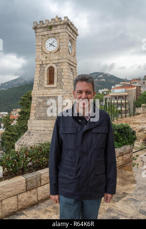 Gaston Hochar of Chateau Musar at Palais du Mzar. Lebanon Stock Photo