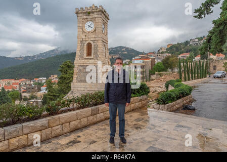 Gaston Hochar of Chateau Musar at Palais du Mzar. Lebanon Stock Photo