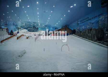 Exterior view of Ski Dubai indoor ski slope at Mall of the Emirates in ...