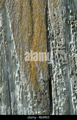 Interesting stone structure in Northern France made by weather. Stock Photo