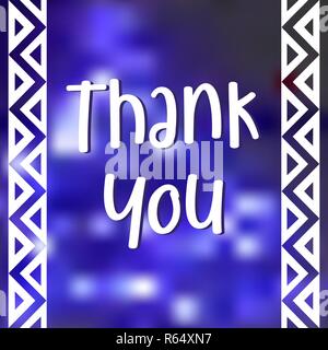 Thank you banner. Trendy flat geometric print, retro style. Simple minimal typography phrase. Creative decoration. Stock Vector