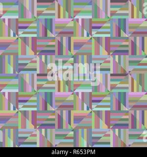 Colorful abstract striped square pattern - vector background design Stock Vector
