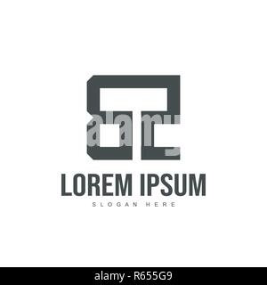 BZ Letter logo design. Initial letter logo template design Stock Vector