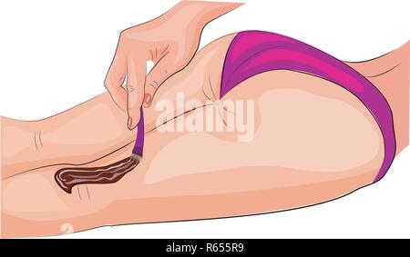 illustration of a chocolate body mask. chocolate wrap Stock Vector