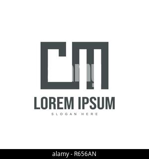 CM Letter logo design. Initial letter logo template design Stock Vector