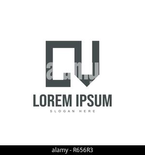 CV Letter logo design. Initial letter logo template design Stock Vector