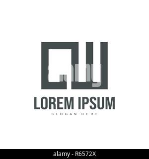 CW Letter logo design. Initial letter logo template design Stock Vector
