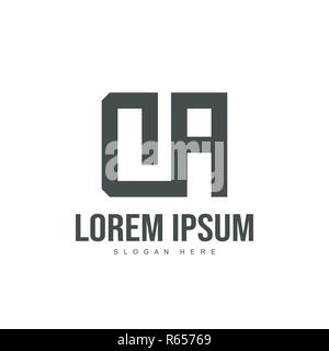 DA Letter logo design. Initial letter logo template design Stock Vector