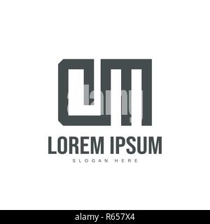 DM Letter logo design. Initial letter logo template design Stock Vector