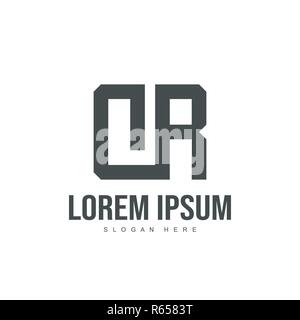 DR Letter logo design. Initial letter logo template design Stock Vector