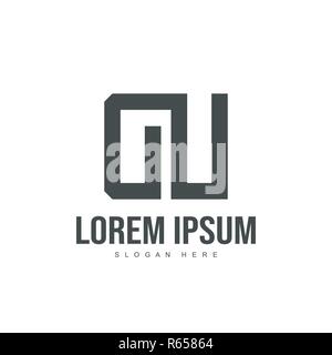 DU Letter logo design. Initial letter logo template design Stock Vector