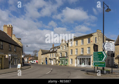 High Street in the market town of Olney, Buckinghamshire, UK Stock Photo