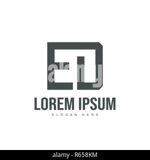 ED Letter logo design. Initial letter logo template design Stock Vector