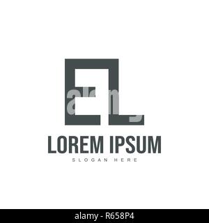 EL Letter logo design. Initial letter logo template design Stock Vector