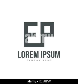 EP Letter logo design. Initial letter logo template design Stock Vector
