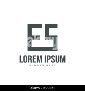ES Letter logo design. Initial letter logo template design Stock Vector