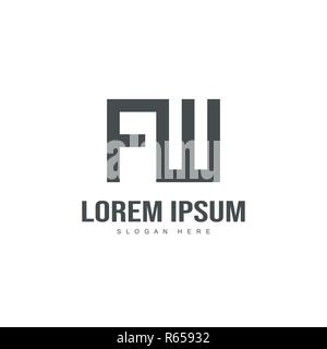 Initial letter logo design. minimal letter logo template Stock Vector