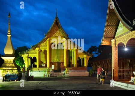 Wat Sene Souk Haram Wat Sen buddhist temple, Luang Prabang, Louangphabang Province, Laos Stock Photo