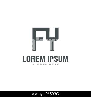 Initial letter logo design. minimal letter logo template Stock Vector