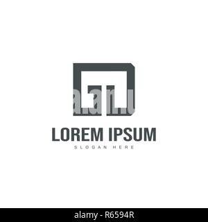 Initial letter logo design. Minimal letter logo template design Stock Vector