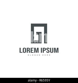 Initial letter logo design. Minimal letter logo template design Stock Vector
