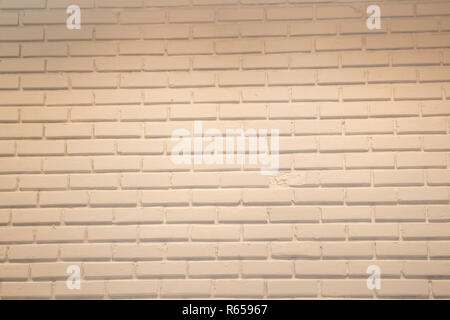 White brick wall in minimal room Stock Photo