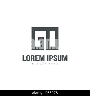 Initial letter logo design. Minimal letter logo template design Stock Vector