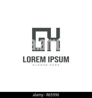 Initial letter logo design. Minimal letter logo template design Stock Vector