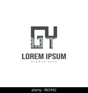 Initial letter logo design. Minimal letter logo template design Stock Vector