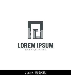 Initial letter logo design. Minimal letter logo template design Stock Vector