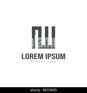 Initial letter logo design. Minimal letter logo template design Stock Vector