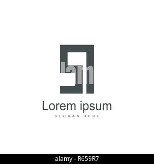 SI Letter logo design. Initial letter logo template Stock Vector