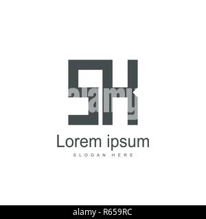 SK Letter logo design. Initial letter logo template Stock Vector