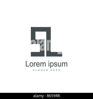 SL Letter logo design. Initial letter logo template Stock Vector