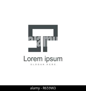 SP Letter logo design. Initial letter logo template Stock Vector