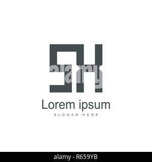SX Letter logo design. Initial letter logo template Stock Vector
