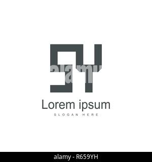 SY Letter logo design. Initial letter logo template Stock Vector