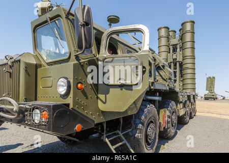 International military technical forum ARMY-2018. Russian anti-aircraft missile system S-400 Triumph. Right side view Stock Photo