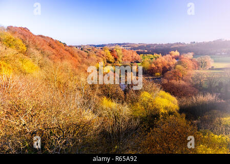 Pontcysyllte Aqueduct with Llangollen Canal in Wales, UK Stock Photo